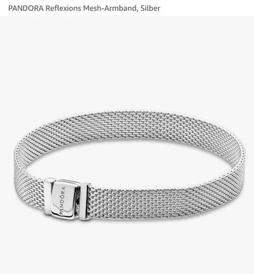 Pandora Original Silber Reflexions Mesh Armband Größe 19
