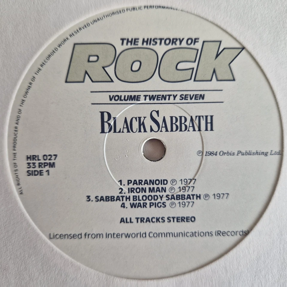 THE HISTORY OF ROCK VOL.27 SABBATH/OZZY D.PURPLE MOTT W.ASH 2LP VINYL EX/NM/NM  - Image 3 of 4