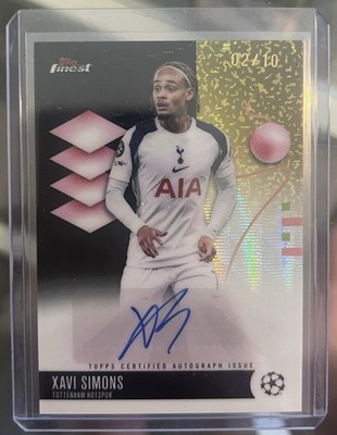 2025-26 Topps Finest UCC Xavi Simons Tottenham Auto /10
