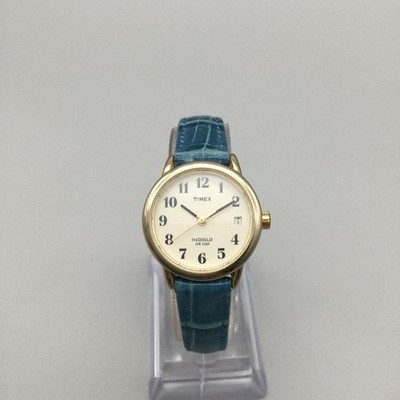 Vintage Style 25mm Leather Strap Watch with Indiglo Light Timex Easy Reader Watch Women Indiglo 25mm Gold Tone Dial  main image 4