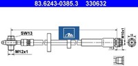 ATE 83.6243-0385.3 Bremsschlauch Vorderachse Vorne FüR Audi