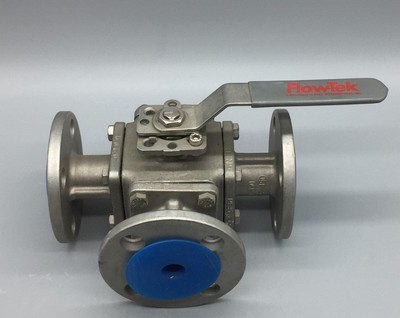 Flow-Tek MPF150 3-Way Ball Valve, Multi Port Flanged 1'' 