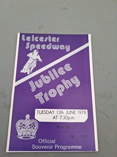 1978 speedway programme leicester jubilee trophy