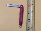 Vintage Made in USA Red Coca-Cola Two Blade Pocket Knife Gold Bottle Text