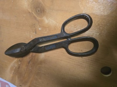 Vintage Tin Snips 10'' Forged Steel NICE Metal  Sheers  made in USA