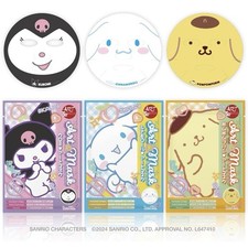 Sanrio Character Sheet Mask Kuromi Cinnamoroll Pompompurin Made in Japan No Box
