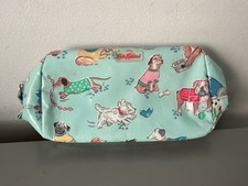 Cath Kidston Dog Pattern PVC Make Up / Toiletries/ Travel Bag /Pencil Case 8”x4”