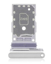 Dual Sim Card Tray Compatible with Galaxy S24 5G / S24 Plus 5G Marble Gray