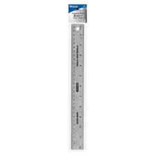 BAZIC 12" (30cm) Stainless Steel Ruler w/ Non Skid Back, pack of 24