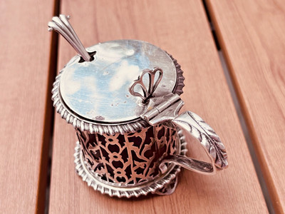Antique Goldsmiths & Silversmiths Co. Sterling Silver Mustard Pot - London