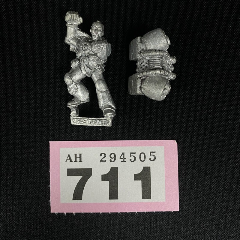 JUMP PACK SERGEANT SPACE MARINE WITH GRENADE WARHAMMER 40,000 40K ASSAULT METAL