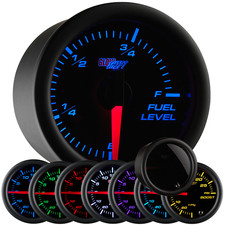 Used Glowshift Tinted 7 Color Fuel Level Gauge E 14 12 34 Full Range