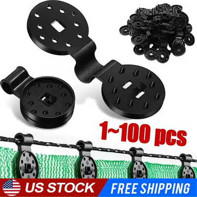 #ad #ad 1 100pcs Sun Shade Net Clip Garden Tools Greenhouse Cloth Fix Clamp Plastic Hook $3.49