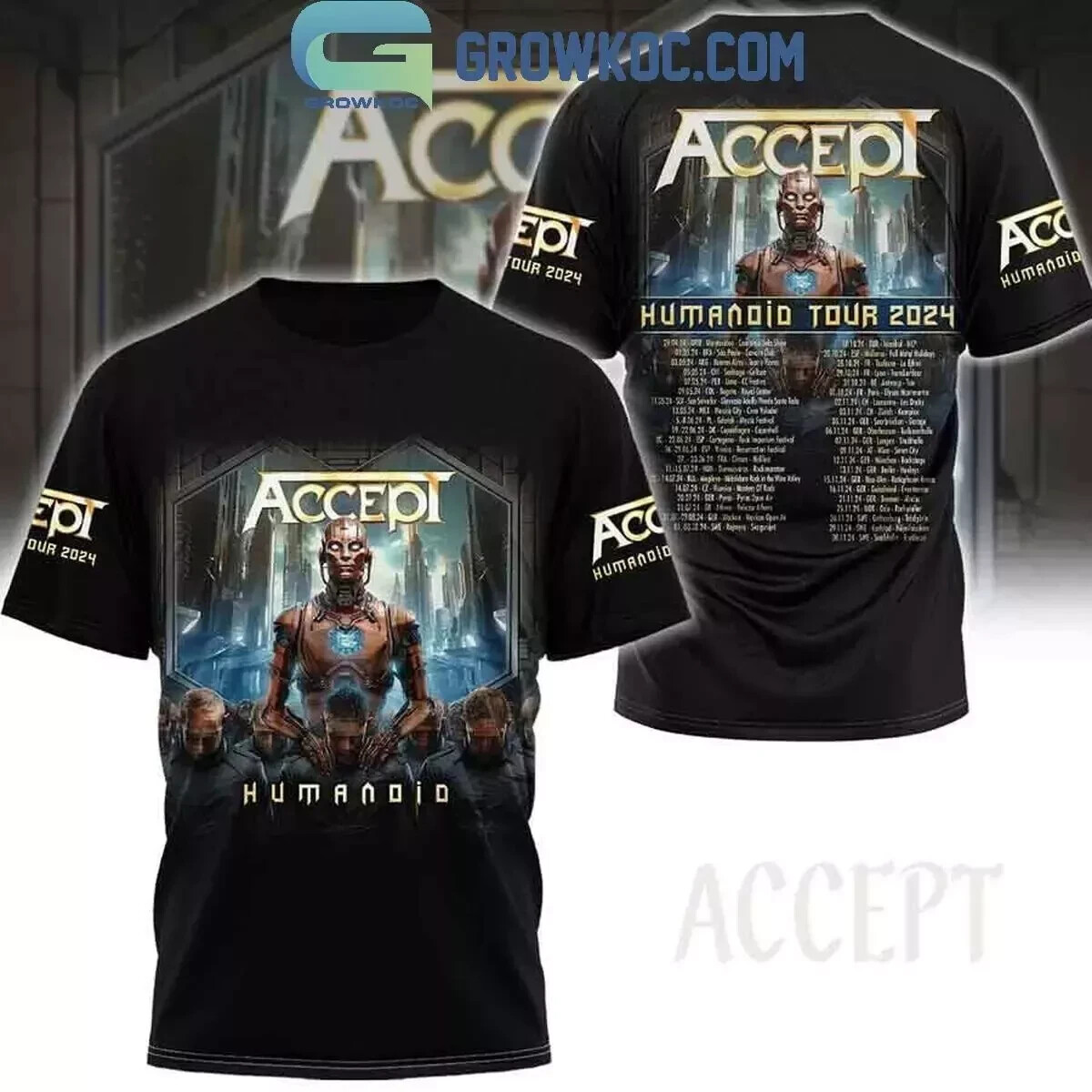 2024 Accept Humanoid Tour Schedule 3D T-shirt P66560