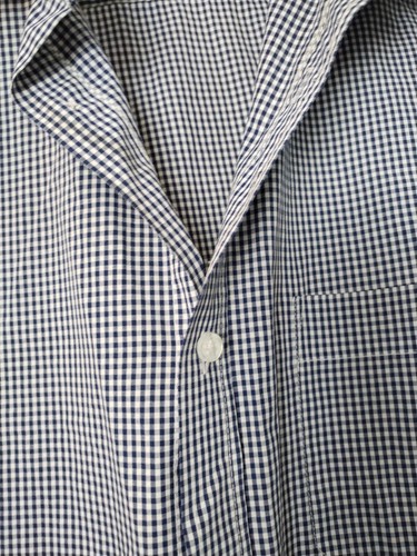 Debenhams Mens Blue Checked Short Sleeved Shirt.. Size 16" - Picture 3 of 4