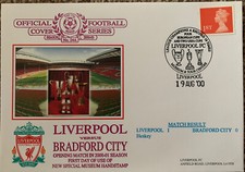 LIVERPOOL V BRADFORD CITY 2000 DAWN FIRST DAY COVER