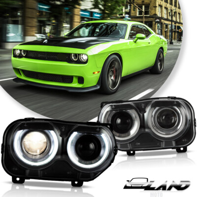 VLAND Headlights Assembly For 2015-2023 Dodge Challenger 392 GT R/T SRT SXT T/A