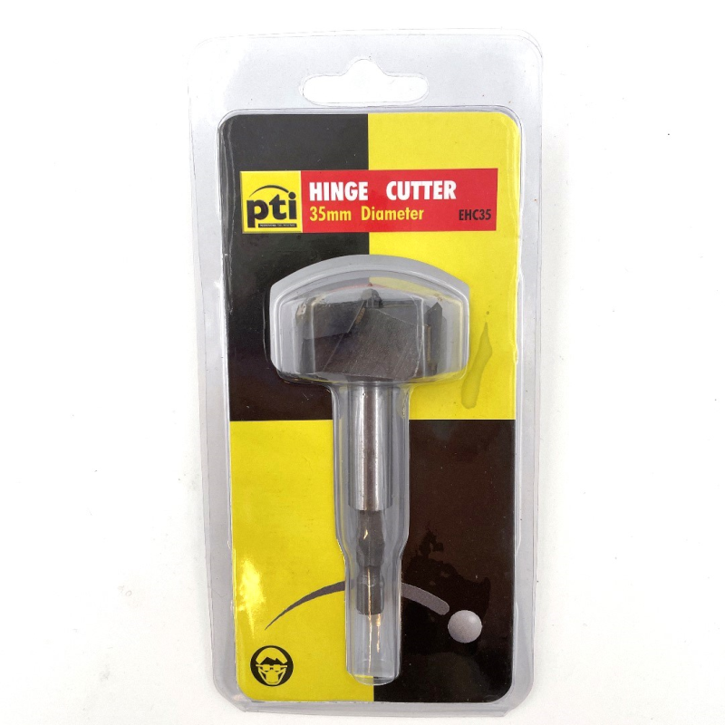 PTI 35mm Tungsten Carbide Cabinet Hinge Cutter with 1/4"" Shank