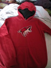 NEW REEBOK NHL ARIZONA COYOTES HOCKEY YOUTH HOODED HOODIE SWEATSHIRT RED M 10/12