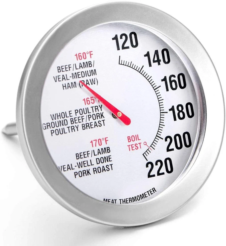 Defull Meat Thermometer Extra Large Dial 2.8''Probe Cooking Poultry Roasting BBQ