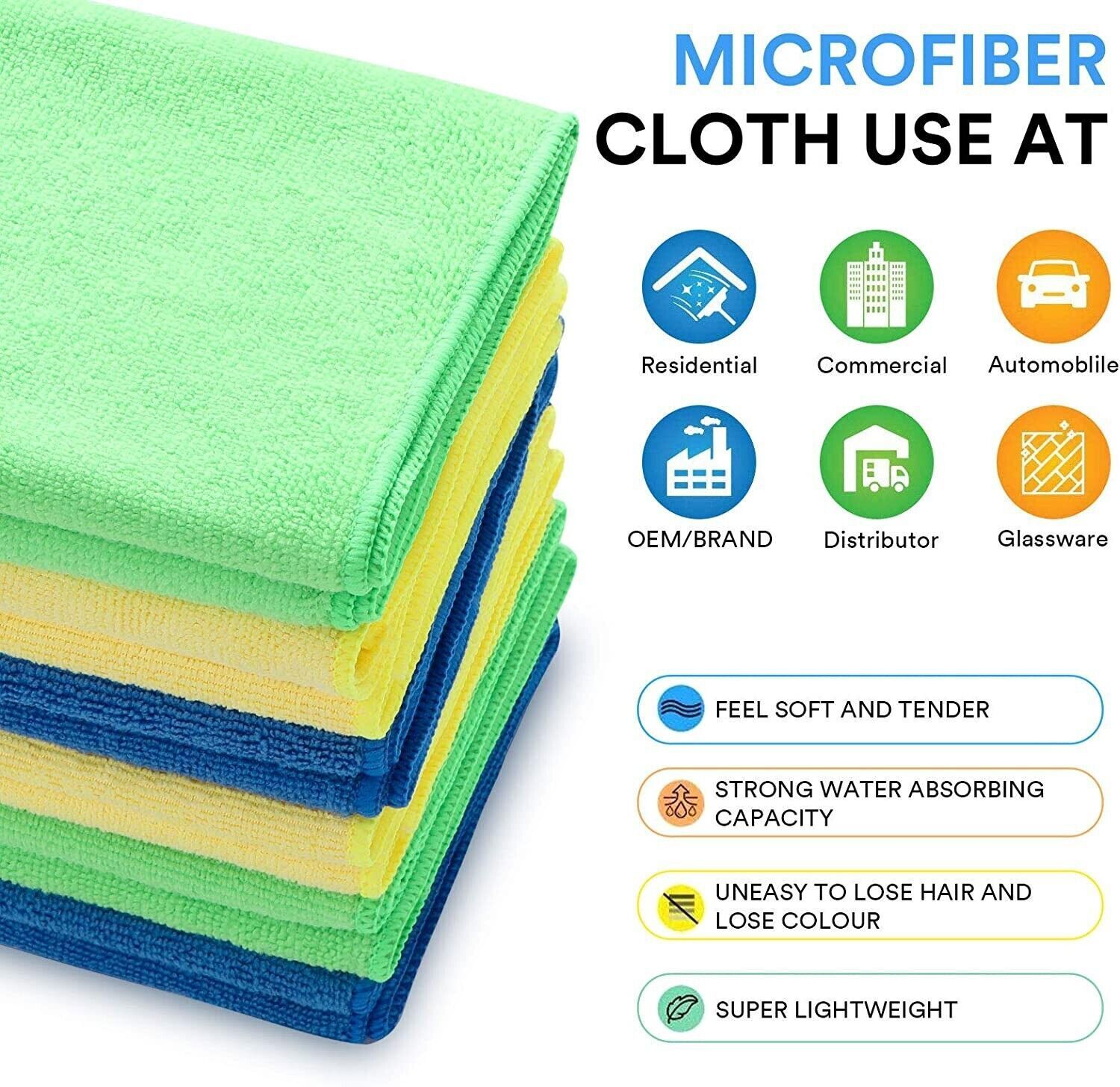 18pcs Microfibre Cloths Car Cleaning Detailing Towel Microfiber Drying