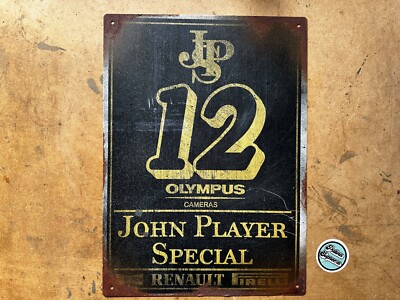 JPS John Player Speical Schild Rusty Weathered Worn F1 Formel 1 Motorsport