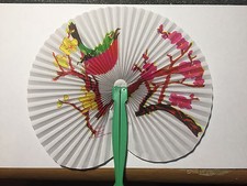 one dozen oriental chinese folding paper fans