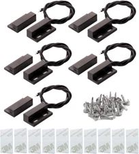 5Pcs Recessed Wired Security Window Gate Contact Sensor Alarm Magnetic Reed Swit