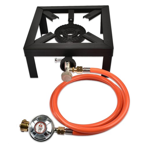 Hockerkocher Gaskocher Gasbrenner Campingkocher Wok 8kW Schlauch Druckminderer - Bild 16 von 17