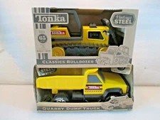 New 2012 Tonka Classic Vintage Steel Heritage Quarry Dump Truck Classc Bulldozer