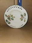 Brunelli Plate Italy Figs Flowers Reticulated Dinner Dish White Green  