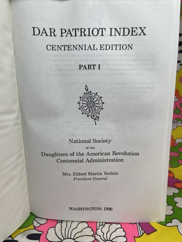 VTG GENEALOGY: DAR Patriot Index Centennial Ed.: Vol. I-III, E. Yochim - 1994 HC - Picture 7 of 18