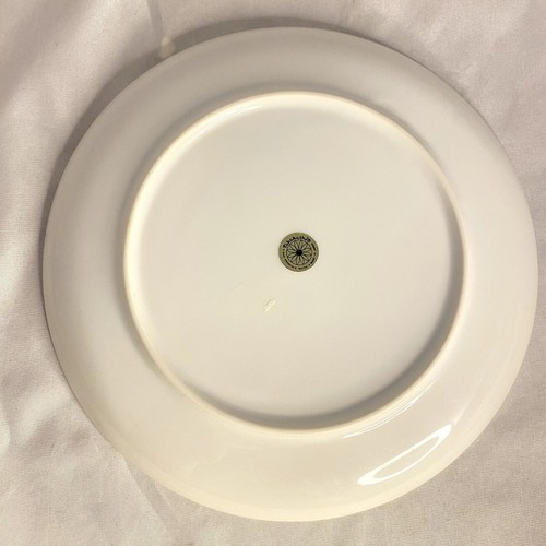 #8196 TAKAHASHI SHOKAI JAPAN RED AND BLUE OCEAN WAVES 8 IN PLATE - Picture 4 of 6