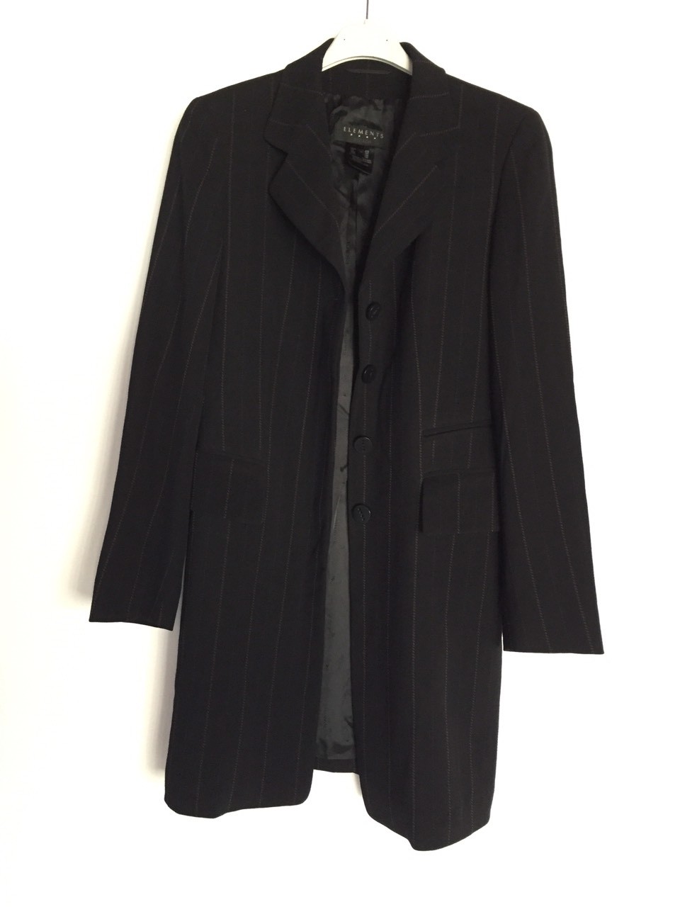ESCADA ELEMENTS STRIPED WOOL COAT JACKET34 US4 XS - image 11