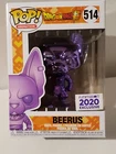 Funko Pop Dragon Ball Beerus #514 purple chrome Funimation 2020 exclusive flaw