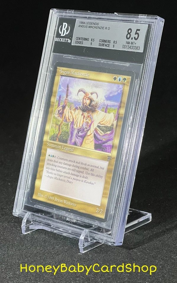 MTG Legends 1994 Angus Mackenzie BGS 8.5Q++ (Baby Quad++) NM/MT+ OldSchool 93/94 - Image 3 of 4