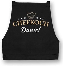 Herren Schürze Kochschürze CHEFKOCH Print N...