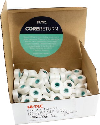 Magna Glide Classic Magnetic Core Embroidery Bobbins White Polyester NEW