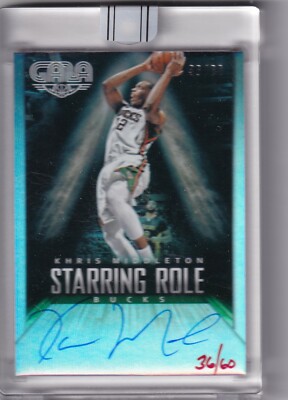 Khris Middleton 2015-16 Panini Replay 2014-15 Gala Buyback Auto #3, 36/60