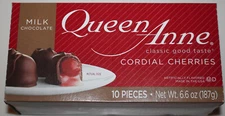 Queen Anne - 10 count - Milk Chocolate Cordial Cherries - 6.6 oz Box  BB 02/2026
