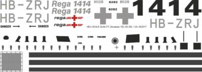Decal 150 H125 / AS 350 Ecureuil REGA alt HB-ZRJ