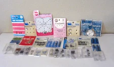 Mixed Lot Vintage Sewing Accessories Snaps Hooks & Eyes Needles