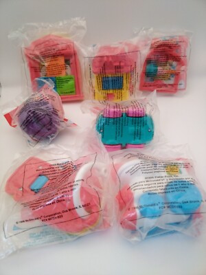 7 x Fisher Price Vintage 1996 McDonald's Macdonalds Happy Meal Spielzeug Zugwagen...