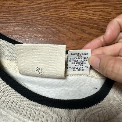 S Vtg Microsoft Museum Sweatshirt XL Embroidered Ringer Pullover 90s