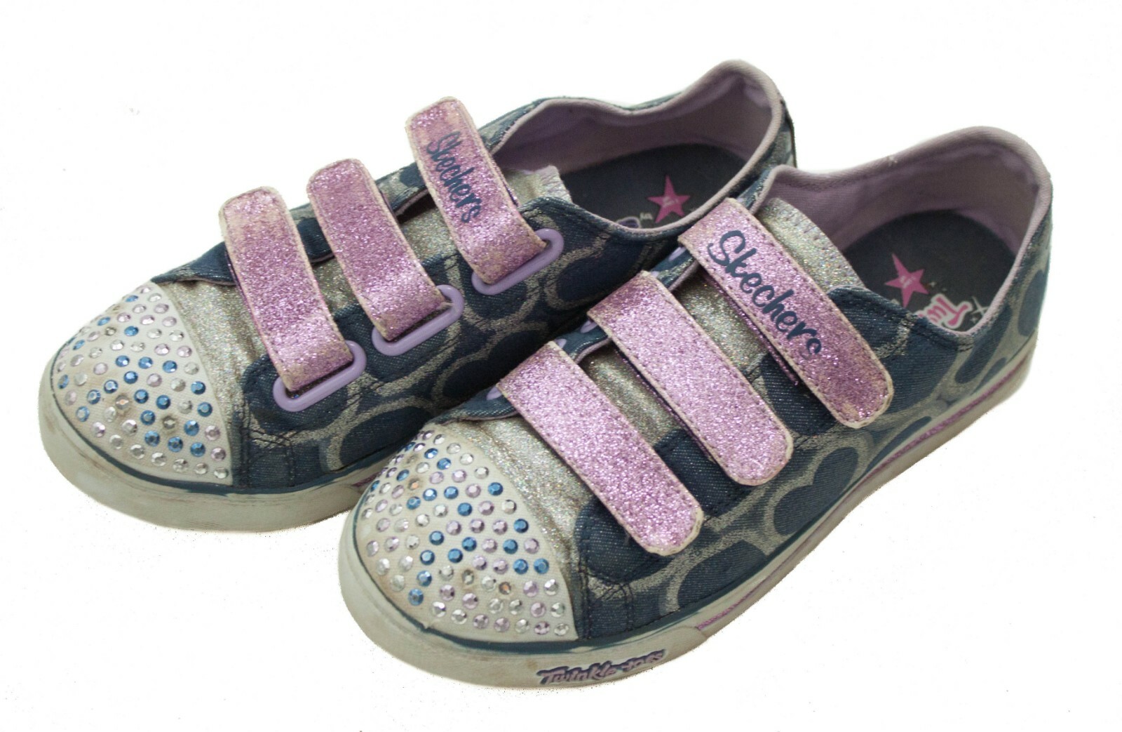 Explicación chocar suave Skechers Twinkle Toes iluminan Chicas Tamaño 2 Tenis Zapatos | eBay