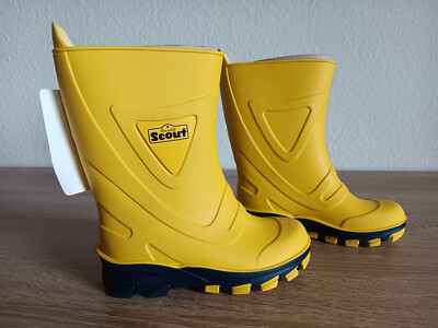 Regenstiefel Scout Kinder Jungen Mädchen - 24 25 26 27 28 - gelb Gummi Stiefel