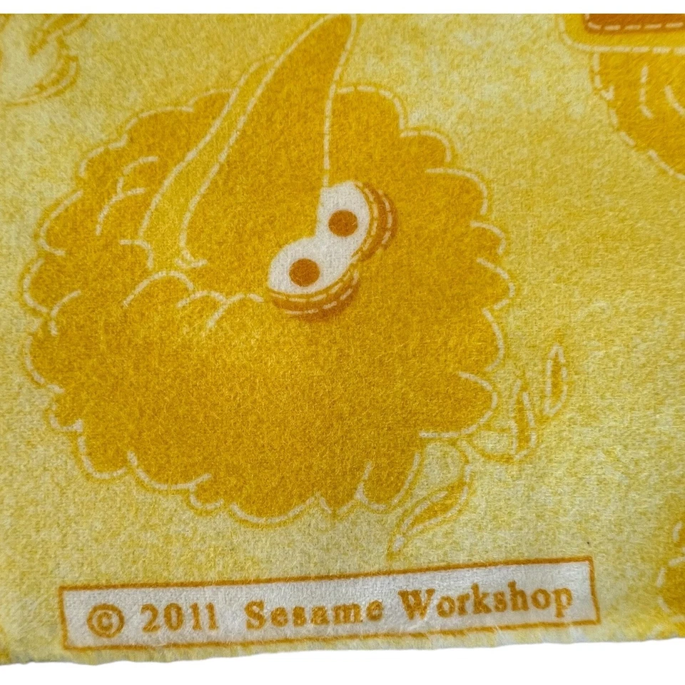 Vintage Sesame Street Fabric Flannel Big Bird Head Yellow 20 Inch One Half Yard - Image 2 of 3