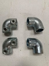 Interclamp 125-A27 tube pipe fitting galvanised x 4 elbow 90 degree handrail