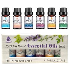 6 Pack of 100 Pure Essential Aromatherapy Oils Blends