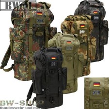 BWuM BUNDESWEHR KAMPFRUCKSACK 65L + PATCH & FLAGGE BW RUCKSACK ARMEE OUTDOOR